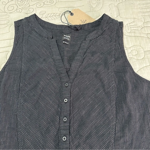 NWT Prana Katya Striped Top Sleeveless Cotton - Picture 4 of 7